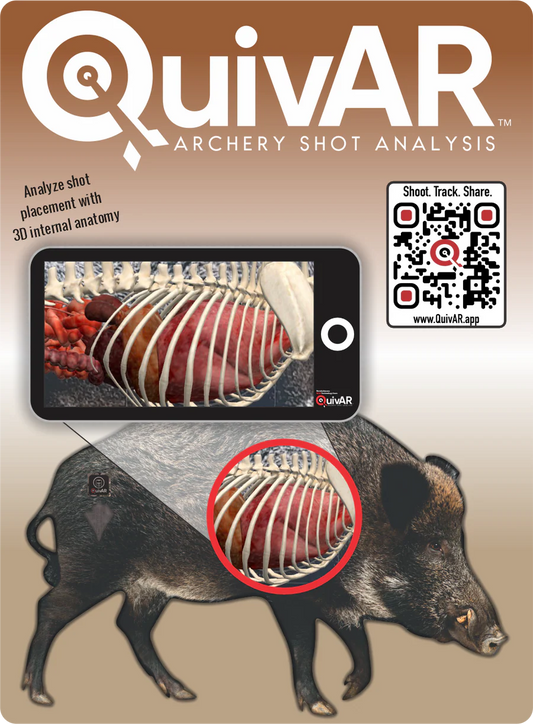 2D WILD BOAR BROADSIDE TARGET WITH QUIVAR TECH