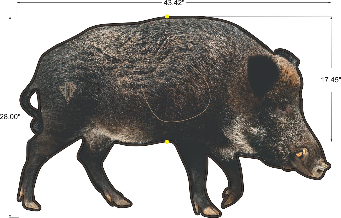 2D WILD BOAR BROADSIDE TARGET WITH QUIVAR TECH