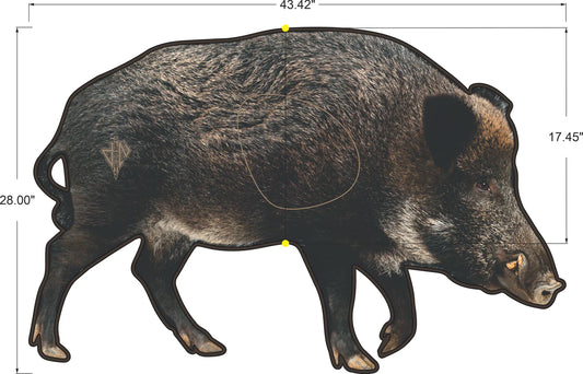 2D WILD BOAR BROADSIDE TARGET WITH QUIVAR TECH